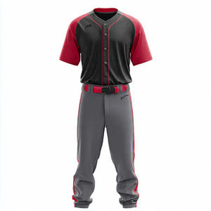 Baseball Jersey Softball Pants Sets Breathable Quick Dry Customizable Unisex Adult Baseball Uniform - Product Image 4