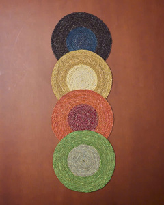Natural Fiber Seagrass Table Mat Handwoven <b>Round</b> <b>Placemat</b> for Kitchen Dining Decoration - Product Image 5