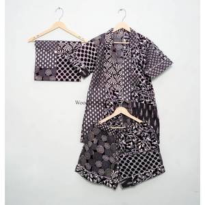 Conjunto de Pijama de Verano para Mujer, Transpirable, 100% Algodón, Manga Corta, Estampado Floral, Camiseta de Dormir Suave de Secado Rápido, Lavable a Máquina - Product Image 5