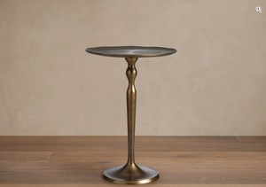 Luxury Cast Aluminum <b>Bar</b> <b>Table</b> Tall Turned Column Base Slim Profile Round Top Strong Stability Elegant Modern Display Stand - Product Image 4