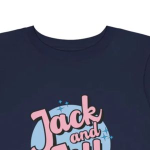 Camiseta Gráfica para Bebés y Niños Pequeños Jack and Jill, Manga Corta, Cuello Redondo, Algodón, Ligera, Suave, Informal, para Jugar, con Estampado Personalizado - Product Image 2