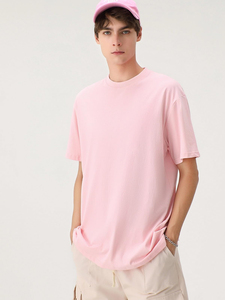Men's Casual <b>Acid</b> Wash Vintage T-Shirts High Street Cotton <b>Drop</b> Shoulder with Custom O-neck Print Short Sleeves - Product Image 4