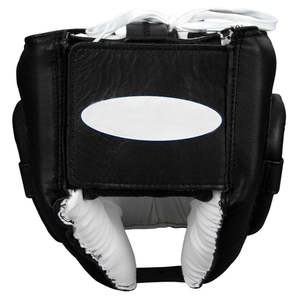 Protector de cabeza de cuero vacuno de la mejor calidad con logotipo personalizado para boxeo y artes marciales con espuma gruesa que absorbe los impactos - Product Image 5
