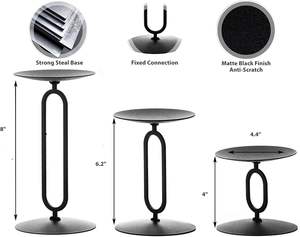 Candelabros de Hierro Negro de Estilo Nórdico Minimalista, Decoración Romántica para Mesa de Comedor, Adornos para Crear Ambiente - Product Image 5