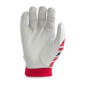 Gants de frappe en cuir rouge, blanc et bleu, ambidextres, fermeture auto-agrippante, unisexe, pour adultes, entraînement, tissés, durables - Product Image 6
