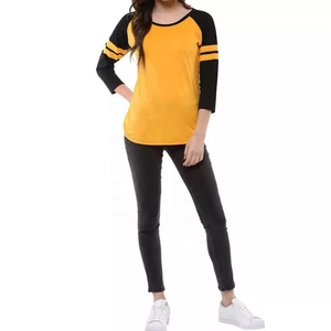 เสื้อยืดผู้หญิงแขนยาวแบบสั่งทำ ผลิตจากโพลีเอสเตอร์และสแปนเด็กซ์ ระบายอากาศได้ดี สวมใส่สบาย คลาสสิก - Product Image 3