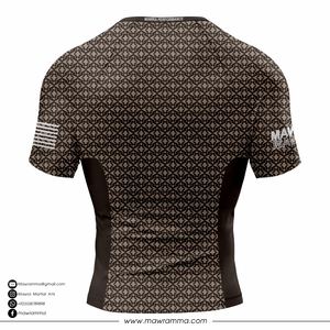 Maillots de compression personnalisés OEM à manches courtes pour hommes, extensibles dans 4 directions, sublimation, pour entraînement BJJ MMA Grappling, par Mawra MMA - Product Image 6