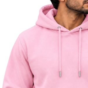 <b>Mens</b> Light <b>Pink</b> Pullover <b>Hoodie</b> Long Sleeve Casual Sweatshirt Custom Logo Streetwear Sportswear Top Shoukat Apparel Manufacturer - Product Image 2