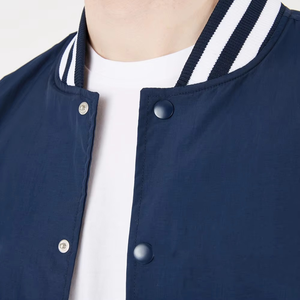 Veste universitaire pour hommes 2026, vente en gros personnalisée, veste bomber unie 100% polyester - Product Image 4