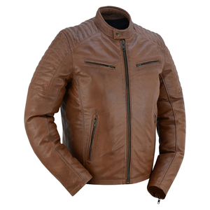 แจ็คเก็ตหนังผู้ชายมาใหม่ แจ็คเก็ตหนังฤดูหนาวคุณภาพสูง ระบายอากาศได้ดี สำหรับผู้ชาย ทันสมัยและทนทาน เสื้อคลุมผู้ชาย - Product Image 3