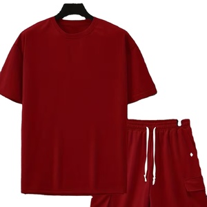 Mens Matching Outfit Manufacturer Cotton Cargo Shorts T Shirt Summer 2 Piece OEM ODM Bulk - Product Image 1