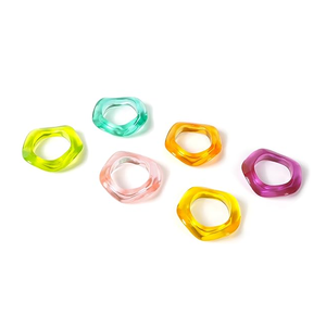 Luxurious Resin Napkin Rings 5 PCS Buckles Party Cloth Rings for <b>Table</b> 5 Multi Color <b>Epoxy</b> Resin Napkin Ring Hot Sale - Product Image 2