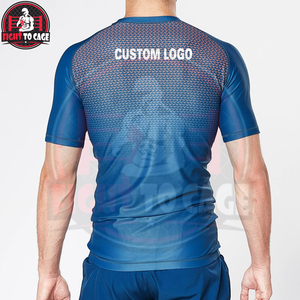 Rashguard de Compresión para Hombre, MMA, BJJ, Protección UV UPF50, Poliéster/Nailon Lavado, Secado Rápido, Transpirable, Logotipo Personalizado, Venta al Por Mayor - Product Image 2