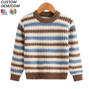 Pull en maille personnalisé pour garçons, en polyester/coton écologique, vêtements d'hiver pour enfants, support OEM ODM pour la vente en gros - Product Image 1