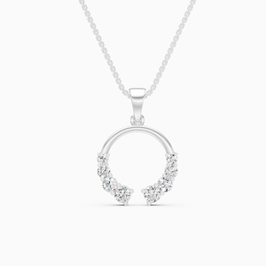 Colgante Orbit Shine con diamante cultivado en laboratorio de 0.62 quilates en oro amarillo, blanco y rosa de 9 quilates - Product Image 2