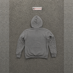 เสื้อฮู้ดโอเวอร์ไซส์สีเทาพิมพ์ลายกราฟิกสำหรับผู้ชาย สวมใส่สบาย ทันสมัย สไตล์สตรีทแวร์ แฟชั่นฤดูหนาว - Product Image 6