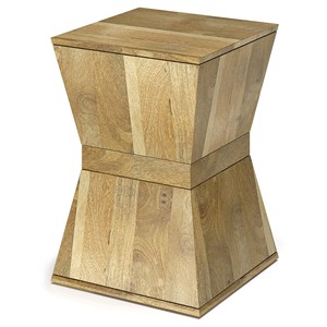 Mango Wood Minimalist <b>Square</b> <b>Side</b> <b>Table</b> Natural Finish Wholesale India - Product Image 5