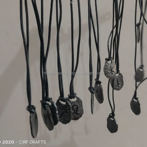 Rfcrafts จี้ Rune eiwaz ทำจากเหล็กรูปทรงเรขาคณิตเครื่องประดับรูปไม้กางเขนชาวคริสต์ชาวไวกิ้ง - Product Image 1