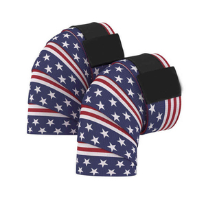 Vendas para Rodillas con Estampado Gráfico de Estrellas y Rayas, Cierre Ajustable de Gancho y Bucle, para Levantamiento de Pesas y Powerlifting - Product Image 3