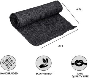 Alfombra de Yute 100% Natural, Diseño Trenzado con Aspecto Rústico, Tamaño Personalizable, Disponible en Conjuntos - Product Image 6