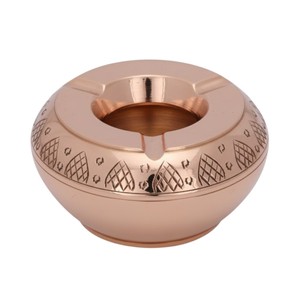 Cenicero de Metal de la Más Alta Calidad con Tapa, Decoración para el Hogar, Cenicero de Mesa con Patrón Tallado, Decoración para Oficina en Casa, Regalo - Product Image 2