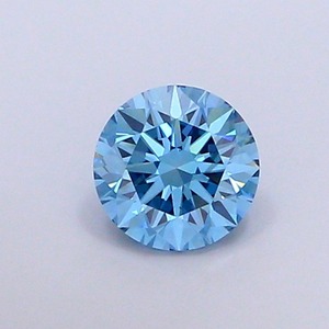 Diamant CVD de laboratoire taille ronde, 1,09 carat, couleur bleu vif fantaisie, clarté VS2, polissage excellent, pierre brute de qualité supérieure pour bague - Product Image 1