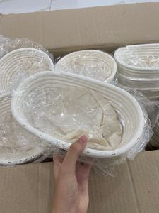 Wholesale Vietnam Rattan <b>Bread</b> Proofing <b>Basket</b> 10 Inch Oval Cane Banneton. - Product Image 3