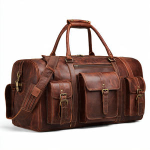 Sacs de voyage en cuir véritable, sacs à main de plein air, sacs de sport pour entraînement, sacs de musculation en cuir, unisexe - Product Image 4