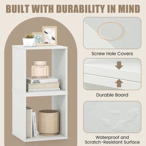 Juego de 2 Organizadores de Almacenamiento en Forma de Cubo, Librerías para Sala de Estar, Dormitorio, Estudio - Product Image 3