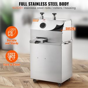 Máquina exprimidora eléctrica de caña de azúcar de 750W 661LBS/H Extractor de jugo comercial de alto rendimiento 3 rodillos de acero inoxidable 2,4 \ "Grande - Product Image 4