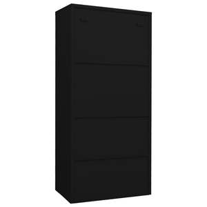Armario de acero negro 31,5 "x 19,7" x 70,9 "Dimensiones - Product Image 4