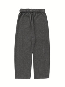 Vente en gros de pantalons de survêtement blancs amples personnalisés avec logo brodé, fabricant de pantalons en molleton streetwear - Product Image 4
