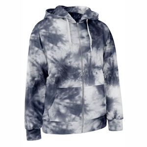 Sudadera con capucha unisex gris tormenta y blanco nube, con cremallera completa, forro polar suave, capucha con cordón, bolsillos divididos, etiqueta personalizada, ropa casual - Product Image 2