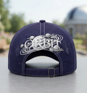 Custom High-End Indonesia Style 6-Panel Trucker <b>Hat</b> White <b>Purple</b> Mesh Adjustable Unisex Casual Adults Four Seasons Wear Fishing - Product Image 3