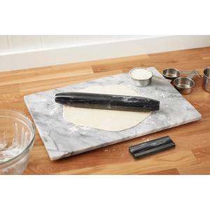 Black Marble Rolling Pin Rod Style with <b>Stand</b> for Baking <b>Pizza</b> Bread Cookie Cake Pastry And Home Kitchen Display Gift From India - Product Image 2