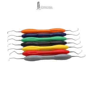 F.J. INTERNATIONAL - Juego de Curetas Manuales de Acero Inoxidable Gracey, 7 Piezas, para Examen Dental Periodontal, Ergonómico, con Certificación CE, Gran Venta - Product Image 1