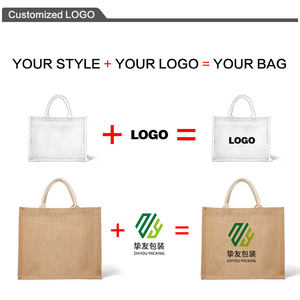 Sac en jute de haute qualité avec logo personnalisé, sac fourre-tout promotionnel imprimé pour la publicité d'entreprise - Product Image 4