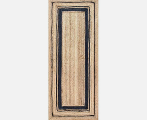 Jute <b>Runner</b> Rug Pure Natural Jute Braided Handmade Area Rug Rustic Modern Look Non-Slip Anti-Bacteria Prayer Living Room Hotel - Product Image 1