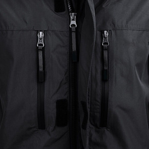 New Customised Unisex Dog Trainers Black Waterproof Hooded Hard Shell Jacket With <b>Zip</b> Fly And Pockets Regular Fit All Seasons - Product Image 6