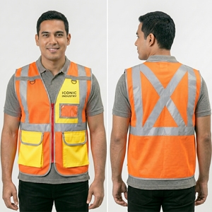 เสื้อกั๊กนิรภัยขายส่งแบบสะท้อนแสงพร้อมซิป ขายดี มีหลายสี ปรับแต่งได้ ระบายอากาศ กันน้ำ แห้งเร็ว ผลิตจากโพลีเอสเตอร์ตาข่าย - Product Image 6