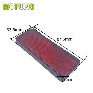 Réflecteurs de vélo Gabel Reflexion Prismatic Reflecting pour moto Rouge Orange avec E-Mark en PMMA - Product Image 2