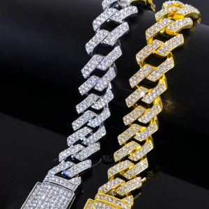 Bracelet gourmette cubaine de luxe en argent 925 plaqué argent avec moissanite, certifié GRA, coupe brillante, unisexe, pour soirée - Product Image 3