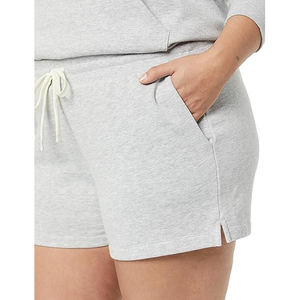 Shorts de sport pour femmes, taille haute, poches latérales, mélange de molleton brossé doux, extensible dans les 4 sens, vêtements de fitness - Product Image 4