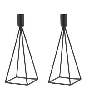 <b>Black</b> Geometric Iron <b>Candlestick</b> <b>Holder</b> for Home Decoration Home decoration candle <b>holder</b> <b>Black</b> iron <b>candlestick</b> <b>holder</b> - Product Image 1