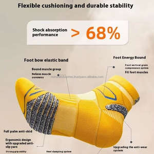 Chaussettes d'hiver en coton de qualité supérieure pour hommes, idéales pour le sport, le football, le basketball, avec logo sur le revers, faible MOQ, pour jeunes - Product Image 3