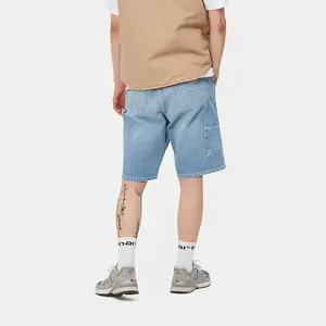 Wholesale Summer High Street Baggy <b>Jean</b> Shorts Custom Logo Premium Solid Color Denim Shorts For <b>Men</b> - Product Image 2