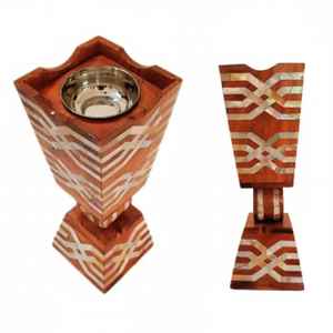 Soporte para Difusor de Aromas, Estilo Moderno, Ecológico, Duradero, Quemador de Incienso de Madera, Diseño Antiguo, Hecho a Mano en India, para Uso Religioso - Product Image 1