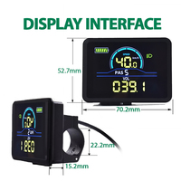 Ordenador de bicicleta eléctrica Digital LCD con retroiluminación, velocímetro con cable y odómetro, accesorios de bicicleta inteligente
