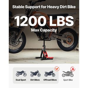 Support de levage pour moto en alliage d'aluminium, capacité 1200 lb, pour motos tout-terrain, élévateur hydraulique, hauteur réglable - Product Image 2