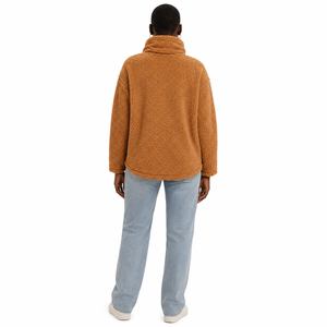 Sudaderas Personalizadas de Sherpa para Mujer, Cuello Alto, con Capucha, Logotipo Bordado, Cálidas, Casuales, de Invierno, Estilo Urbano, OEM - Product Image 2